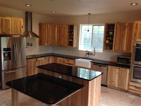 stainless steel with hickory cabinets|stainless steel hickory countertops.